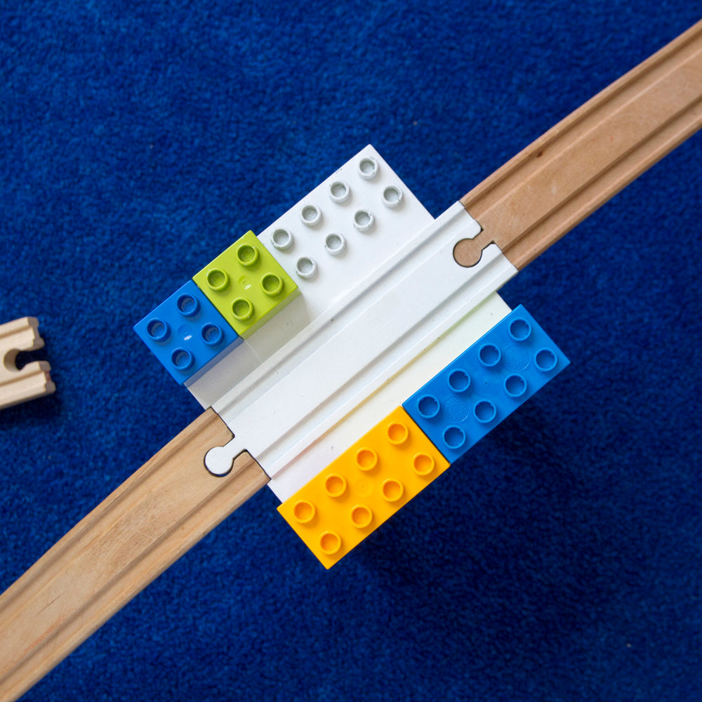 Block Platform Set 2-Pack + 2 Wooden Ascending Incline Tracks